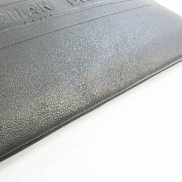 CHRISTIAN DIOR 43 MA 1200 Men's Leather Clutch Bag Black - Picture 4 of 10
